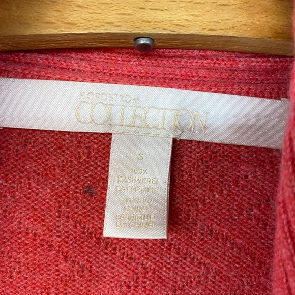 Nordstrom Signature Womens S Pink 100% Cashmere Open Front Cardigan Sweater - Picture 3 of 16